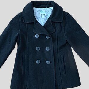 OLD NAVY KIDS BLACK PEA COAT SIZE 6-7 (S)